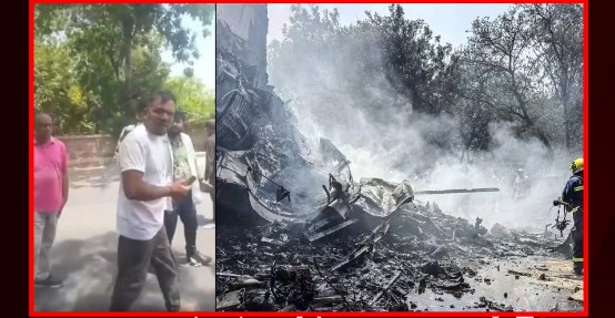 বিমানের ধ্বংসাবশেষ থেকে হেঁটে হেঁটে বের হন এক যাত্রী